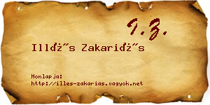 Illés Zakariás névjegykártya